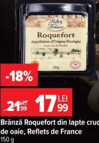 Reflets de France Brânză Roquefort din lapte crud de oaie 150 g