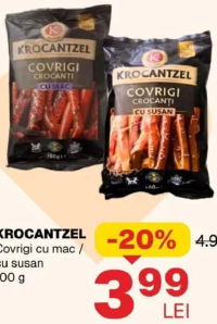 KROCANTZEL Covrigi cu mac / cu susan 100 g
