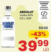 ABSOLUT Vodka 40% 0.5 L SGR