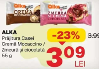 ALKA Prăjitura Casei Cremă Mocaccino / Zmeură și ciocolată 55 g