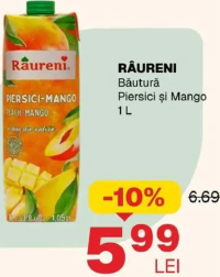 Râureni Băutură Piersici și Mango 1 L