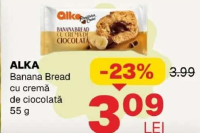 ALKA Banana Bread cu cremă de ciocolată 55 g