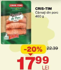 Cris-Tim Cârnați din porc 460 g