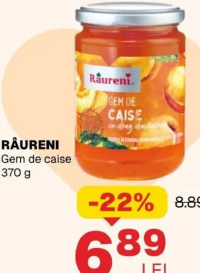 Râureni Gem de caise 370 g
