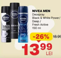 NIVEA MEN Deospray Black & White Power/ Deep / Fresh Active 150 ml