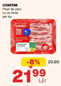 COMTIM Piept de porc cu os feliat per kg