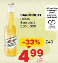 SAN MIGUEL Fresca Bere sticlă 0.33 L SGR