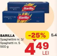 BARILLA Spaghettini nr. 3/ Spaghetti nr. 5 500 g