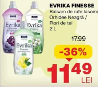 EVRIKA FINESSE Balsam de rufe Iasomie / Orhidee Neagră / Flori de tei 2 L