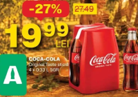 COCA-COLA Original Taste sticlă 4 x 0.33 L SGR