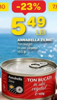 ANNABELLA ZILNIC Ton bucăți în ulei vegetal 160 g