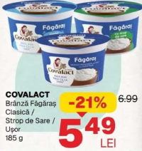 COVALACT Brânză Făgăraș Clasică / Strop de Sare / Ușor 185 g
