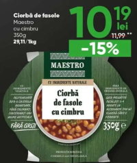 Maestro Ciorbă de fasole cu cimbru 350g