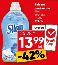 Silan Balsam pentru rufe fresh sky 1,408L