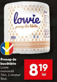 Lowie Prosop de bucătărie monorolă 70m, 2 straturi