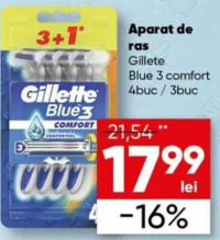 Gillette Blue 3 comfort Aparat de ras 4buc / 3buc