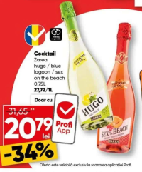 Zarea Cocktail Hugo / Blue Lagoon / Sex on the beach 0.75L