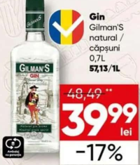 Gilman's Gin natural / căpșuni 0.7L