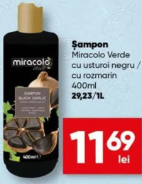 Miracolo Verde Şampon cu usturoi negru / cu rozmarin 400ml