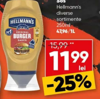 Hellmann's Sos diverse sortimente 250ml