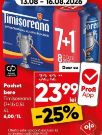 Timișoreana Pachet bere (7+1)x0.5L 4L