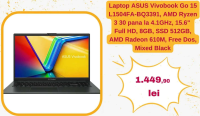 ASUS Vivobook Go 15 L1504FA-BQ3391, AMD Ryzen 3 30 pana la 4.1GHz, 15.6" Full HD, 8GB, SSD 512GB, AM