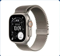APPLE APPLE WATCH ULTRA 3, GPS + CELLULAR, 49MM, NATURAL TITANIUM CASE, TITANIUM MILANESE LOOP, SMAL