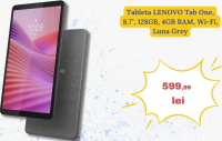 Tableta LENOVO Tab One, 8.7", 128GB, 4GB RAM, Wi-Fi, Luna Grey