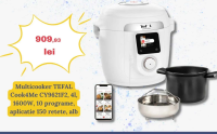 TEFAL Multicooker Cook4Me CY9621F2, 4l, 1600W, 10 programe, aplicatie 150 retete, alb