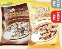 WOOGIE caramele 250g, cu lapte, cu lapte&cacao