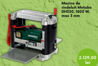 Masina de rindeluit Metabo DH330, 1800 W, max 3 mm