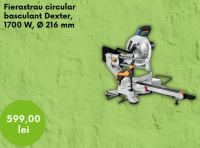 Fierastrau circular basculant Dexter, 1700 W, Ø 216 mm