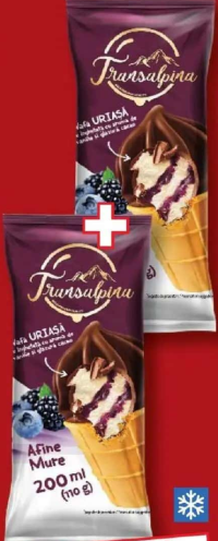 TRANSALPINA Înghețată vafă afine&mure / caramel 200 ml