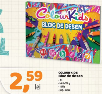 Colour Kids Bloc de desen A4 120g 16 file