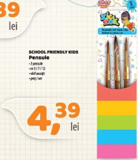 School Friendly Kids Pensule 3 pensule nr 3/7/12