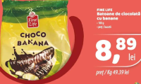 FINE LIFE Batoane de ciocolată cu banane 180 g