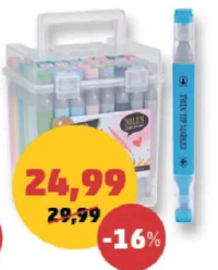 SET MARKERE COLORATE cu 2 capete, 48 buc.
