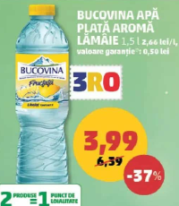 Bucovina Apă Plată Aromă Lămâie 1.5 l