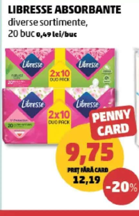 Libresse Absorbante diverse sortimente 20 buc