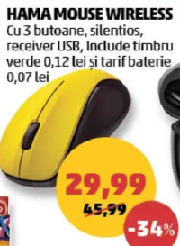 Hama Mouse Wireless cu 3 butoane