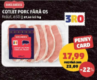 Hanul Boieresc Cotlet porc fără os feliat 650 g
