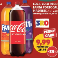 COCA-COLA REGULAR / FANTA PORTOCALE / MADNESS 2.5l