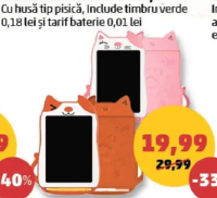 Tabletă LCD de desenat 8.5" cu husă tip pisică