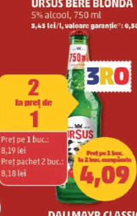Ursus BERE BLONDĂ 750 ml