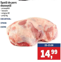 Spată de porc dezosată