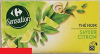 Carrefour Sensation Ceai negru cu lămâie 25 plicuri, 40 g