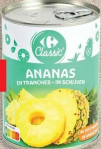 Carrefour Classic Ananas felii în suc 565 g