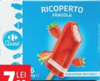 Carrefour Classic Înghețată de căpșune, 6 x 50 g
