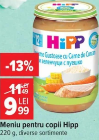 Hipp Meniu pentru copii diverse sortimente 220 g