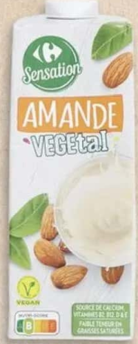 Carrefour Sensation Băutură vegetală UHT pe bază de migdale 1L